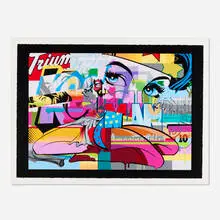 Pose, Triumph, 2021, screenprint in colors on Stardream Crystal