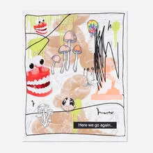 Josh Reames, Here We Go Again, 2020, offset lithograph in colors with screenprint