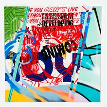 John Matos, If You Can't, 1994, acrylic and screenprint on canvas