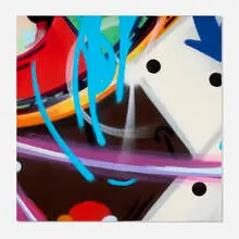 John Matos, Gambler's blue, 2006, spray paint on canvas