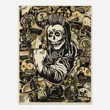 Psycho Posse Gold by Shepard Fairey, 2006, screenprint in colors, sold Mar 2025