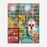 Lari Pittman, Untitled #11, 2003, matte oil, aerosol lacquer and cel-vinyl on paper