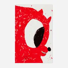 Nicolas (Red) by Szabolcs Bozó, 2020, lithograph in colors, sold Mar 2025