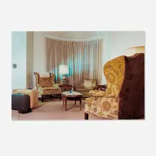 Untitled (living room with suitcases) (from the Early Work series) by Gregory Crewdson, C-print, sold Mar 2025
