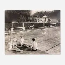Swimming Pool (Welch, WV) by O. Winston Link, gelatin silver print, sold Mar 2025