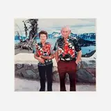 Roger Minick, Couple in Matching Shirts at Crater Lake, 1980 (from the Sightseer series), dye-coupler print