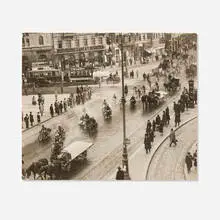 Martin Munkácsi, Motorcycle Race Through Budapest, c. 1925, vintage gelatin silver print