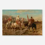 Adolf Schreyer, The Raid, oil on canvas