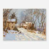 Laurence Campbell, Winter in Titusville, oil on board