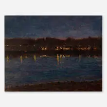 Anthony Michael Autorino, New Hope from Lewis Island, 2002, oil on canvas