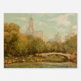 Laurence Campbell, Bow Bridge, Central Park, New York City, 1992, oil on canvas