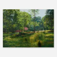 Alexander Farnham, Across From the Meadow, oil on canvas