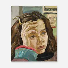 Liu Xiaodong, Untitled (Portrait of a Girl), 1992, oil on canvas