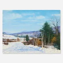 December Afternoon by Carl Wuermer, oil on canvas, sold Nov 2025
