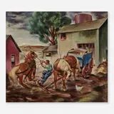 Glenn Golton, Stubborn Horse, oil on canvas