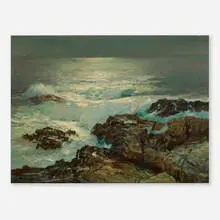William Frederic Ritschel, The Moonpath, oil on canvas