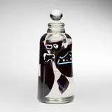Joel Philip Myers, Bottle with stopper, 1978, hand-blown and applied glass