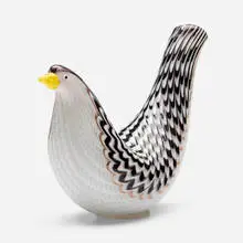 Bird vase by Dino Martens, c. 1952, internally decorated glass, sold Nov 2025