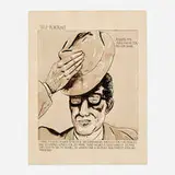 Raymond Pettibon, No Title (Self-Portrait), 1992, ink on paper