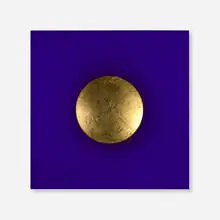 Untitled by Lita Albuquerque, 2015, pigment on panel with gold leaf, sold Nov 2025