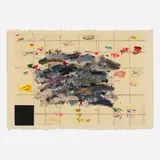 Joan Snyder, Brooklyn Beanfield, 1991, monotype printed in lithographic ink and oil stick on paper