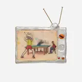 Alison Saar, Untitled (TV and Ping-Pong Pin)