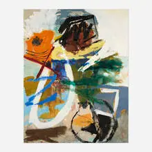 Friedel Dzubas, Doll Children, 1953, oil on canvas
