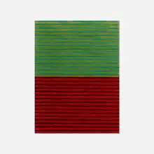 Gene Davis, Red + Green, 1959, oil on canvas