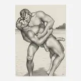 Untitled (from the Buddy series) by Tom of Finland, 1969, graphite on paper, sold Nov 2025