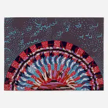 Miriam Schapiro, Mesa Fan, 1978, acrylic and fabric on paper