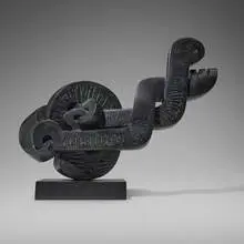 Sorel Etrog, King & Queen, 1967, patinated bronze