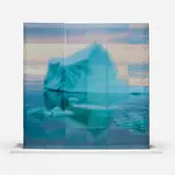 Teresita Fernández, Quiet Ice (Gray), 2006, Plexiglas cubes with photographic image overlay