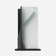 Christopher Wilmarth, The Other Blue Gate, 1986-87, steel, etched glass