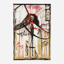 Jonathan Meese, Der Babymensch aus Eis. Fly Jonathan Robin, Fly, 2005, oil and mixed media collage on canvas