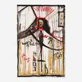 Jonathan Meese, Der Babymensch aus Eis. Fly Jonathan Robin, Fly, 2005, oil and mixed media collage on canvas