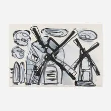 Karel Appel, Windmill, 1985, acrylic and oil stick on paper