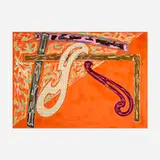 Frank Stella, Green Solitaire (unique), 1981, acrylic, paint stick, collage and glitter on paper laid to canvas
