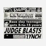 Andy Warhol, New York Post, Front Page (Judge Blasts Lynch), c. 1983, acrylic and screenprint on canvas