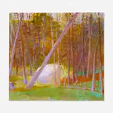 Wolf Kahn, Spiky Pines, Maine II, 1993, oil on canvas