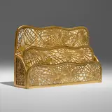 Pine Needle letter holder by Tiffany Studios, c. 1920, gilt bronze, Favrile glass, sold Nov 2025
