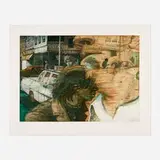 Robert Birmelin, Community of the Moment (from the Harsh Truths series), 1986, etching and aquatint in colors on Fabriano