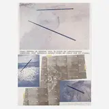 Dennis Oppenheim, Cobalt Vectors, 1979, lithograph in colors on Johannot