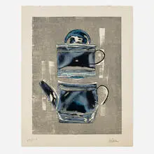 César Baldaccini, Cafetière, 1970, lithograph and etching in colors on Arches