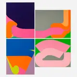 Sven Lukin, Four works from Portfolio #1, 1969, screenprint in colors