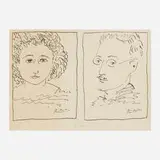 À la mémoire de Julius et Ethel Rosenberg by Pablo Picasso, 1954, offset lithograph, sold Nov 2023