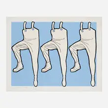 John Wesley, What's Going on in the Halls, 1971, screenprint in colors