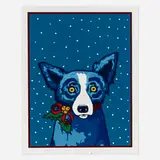 Paper, Ribbons and me by George Rodrigue, 2000, screenprint in colors, sold Nov 2023