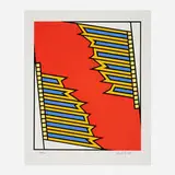 Nicholas Krushenick, Silver Liner, 1977, screenprint in colors