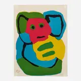 Karel Appel, The Bear, screenprint in colors