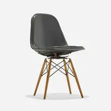 PKW-1 by Charles and Ray Eames, Naugahyde, enameled steel, birch, sold Sep 2024